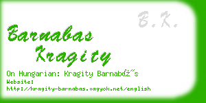 barnabas kragity business card